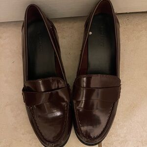 Old Navy Patent Leather Brown Loafers